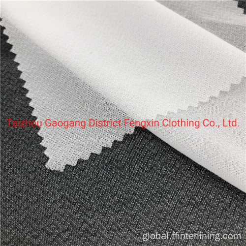 Shirt Collar Fusing Interlining 100% Polyester Circular Knitted Interlining Factory